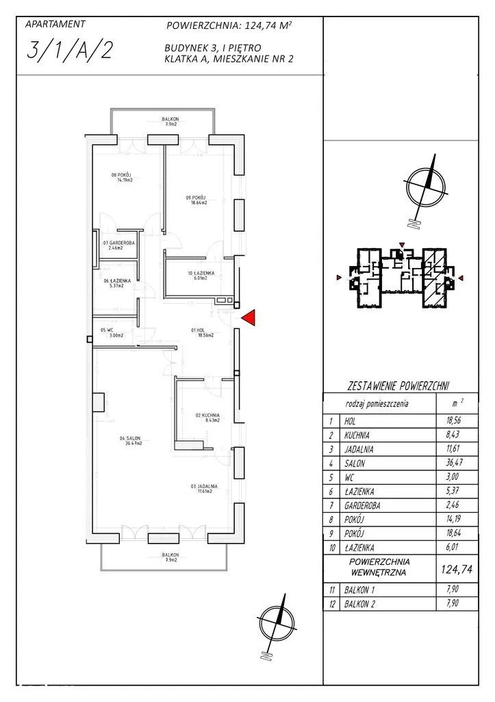 Apartament 124,74 m2 - Wilanów Zawady